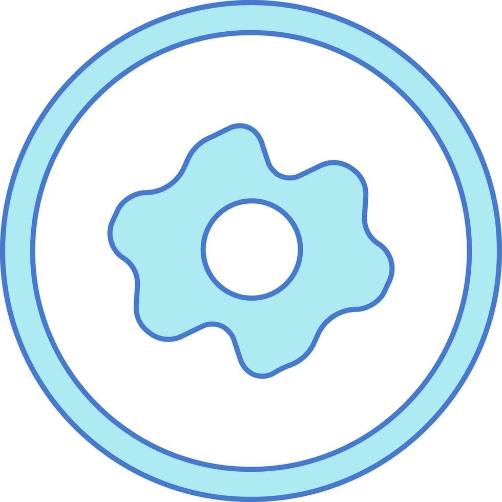 tortilla icono en azul y blanco color. vector