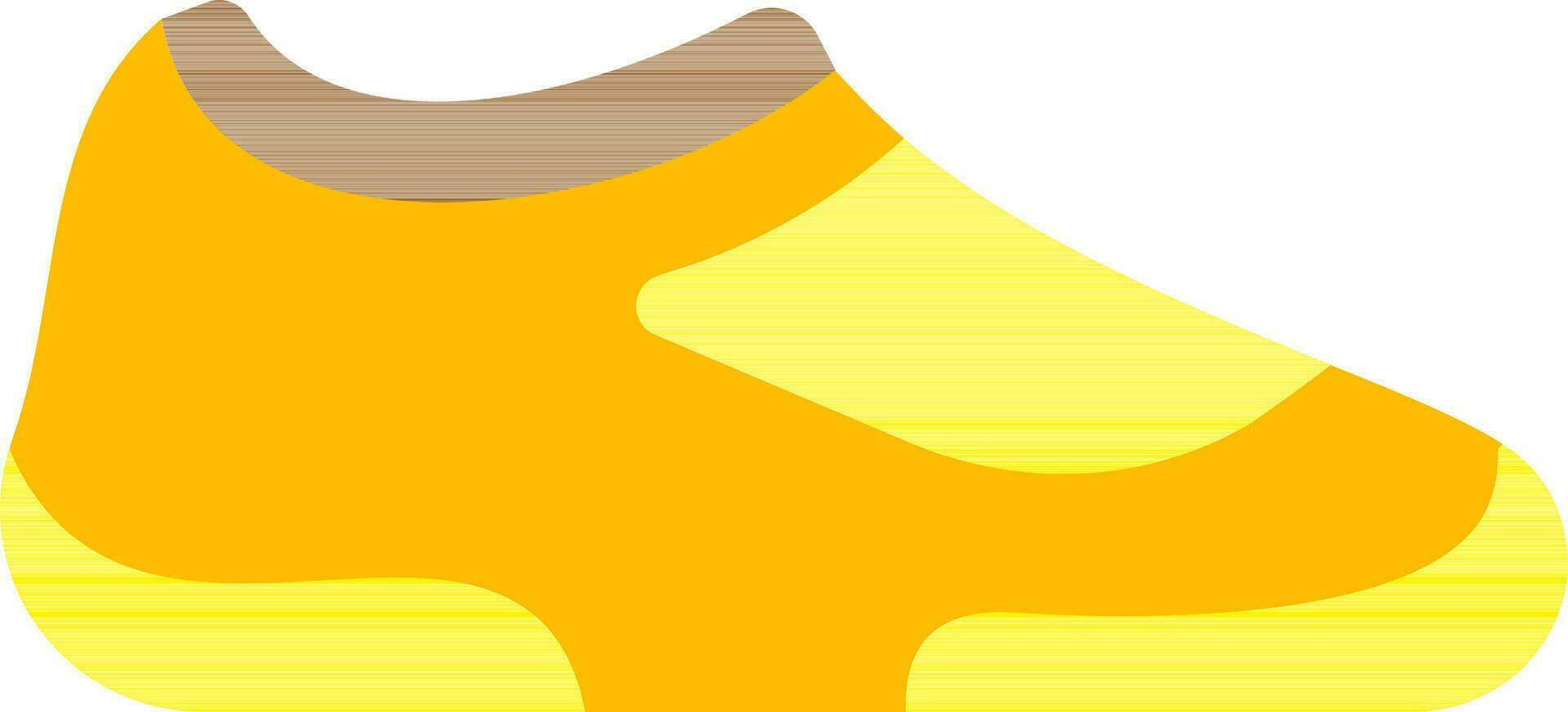 Yellow Shoes Icon on White Background. vector