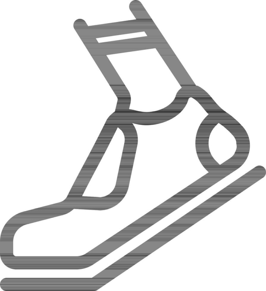 Running Shoes Icon in Thin Line Art. vector