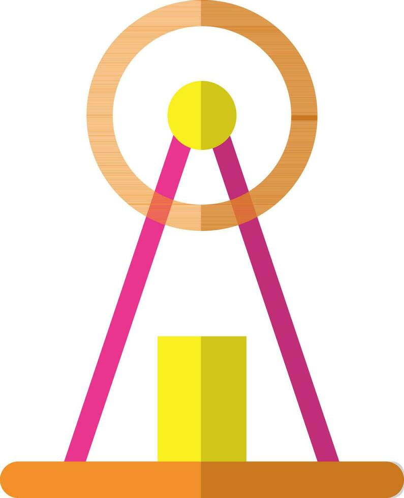 Ferris wheel icon. vector