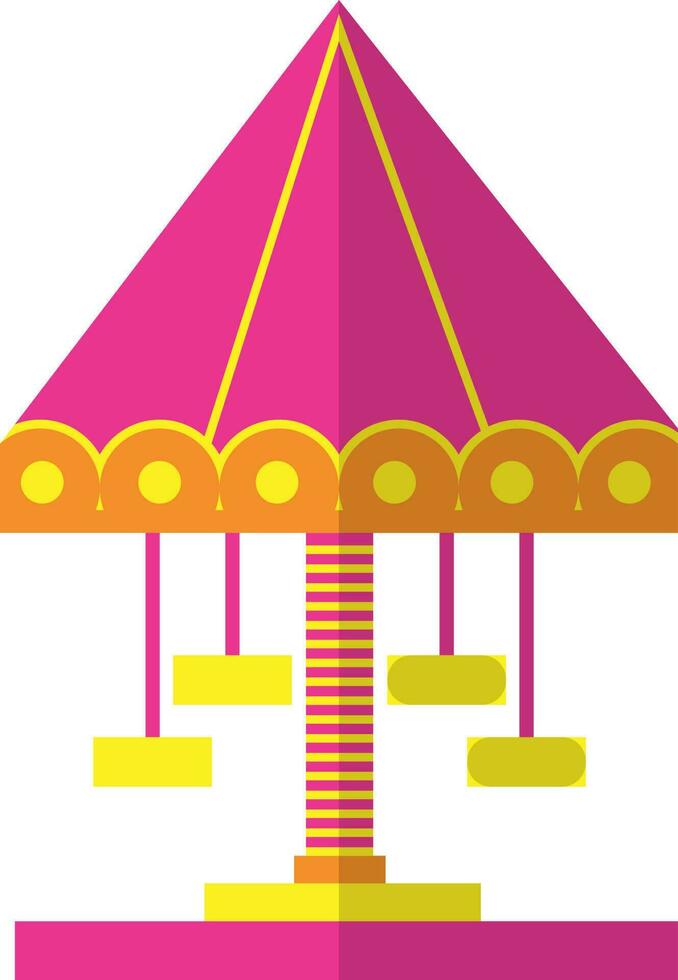 Fair ride in flat style. vector