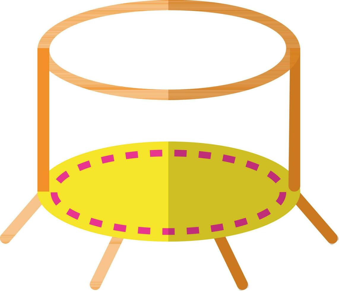 Illustration of a trampoline. vector