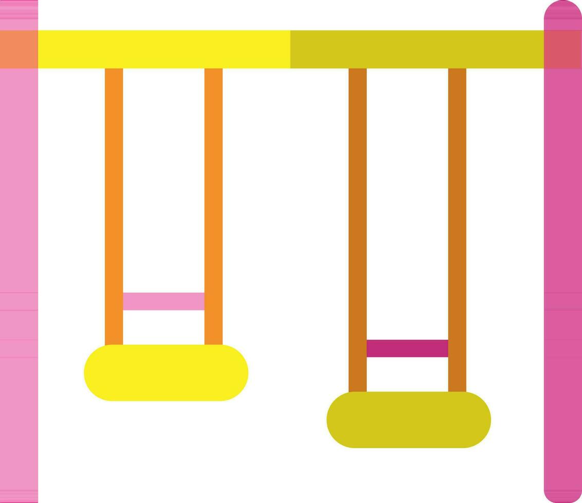 Swing in flat style. vector