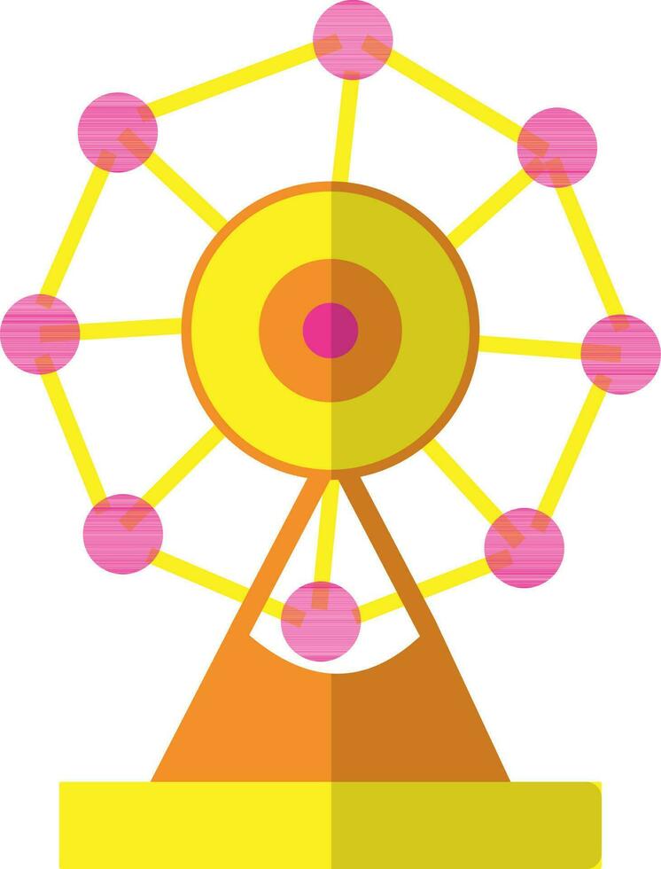 Ferris wheel in flat style. vector