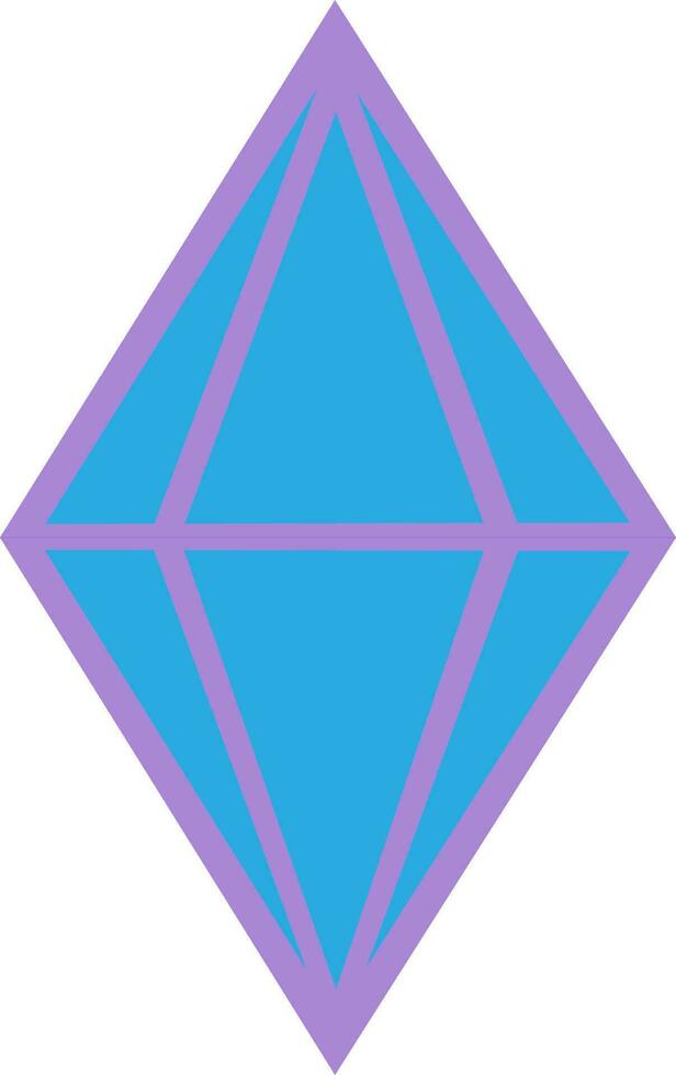 Diamond in flat style. vector