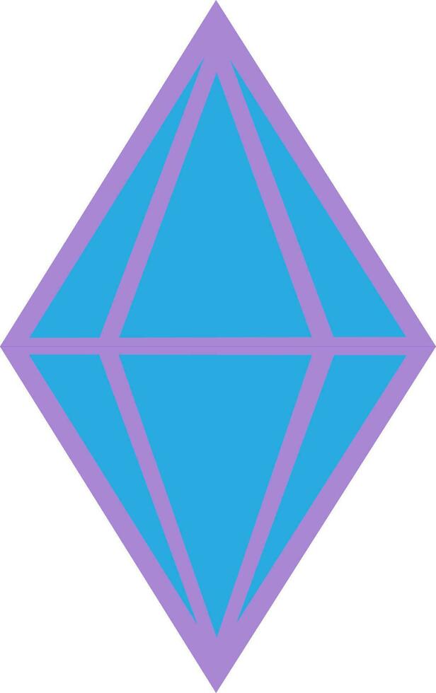 Diamond in flat style. vector