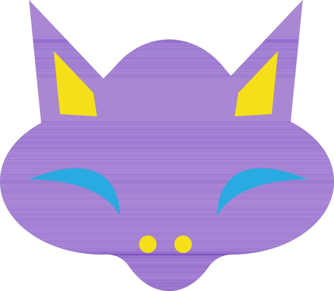 Character of a cat in flat style. vector