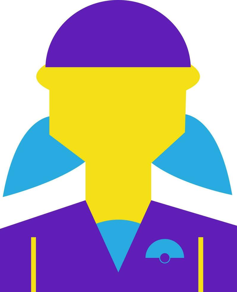 personaje de un sin rostro niña jugador. vector