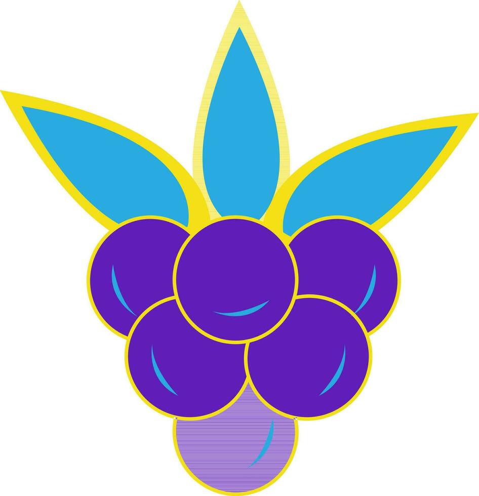 Leaves decorated razz berry. vector