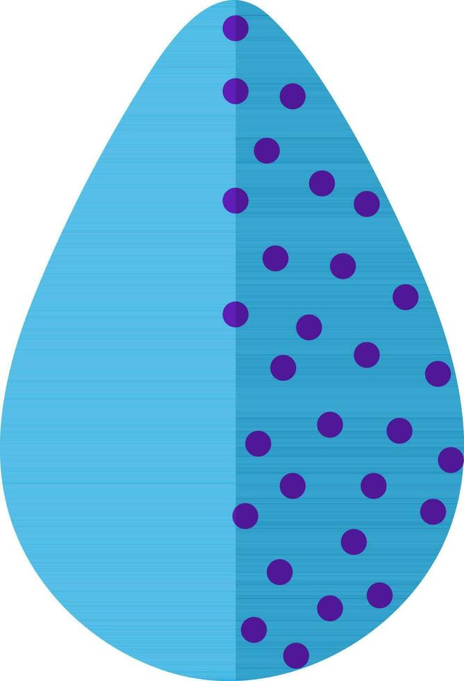 Flat style lucky egg in blue color. vector