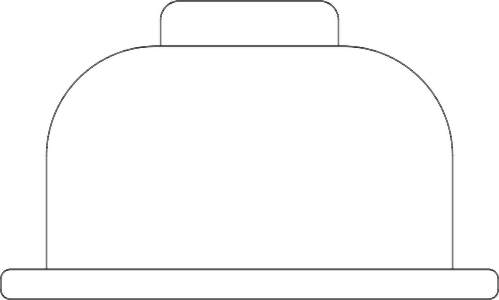 Restaurant cloche in flat style. vector
