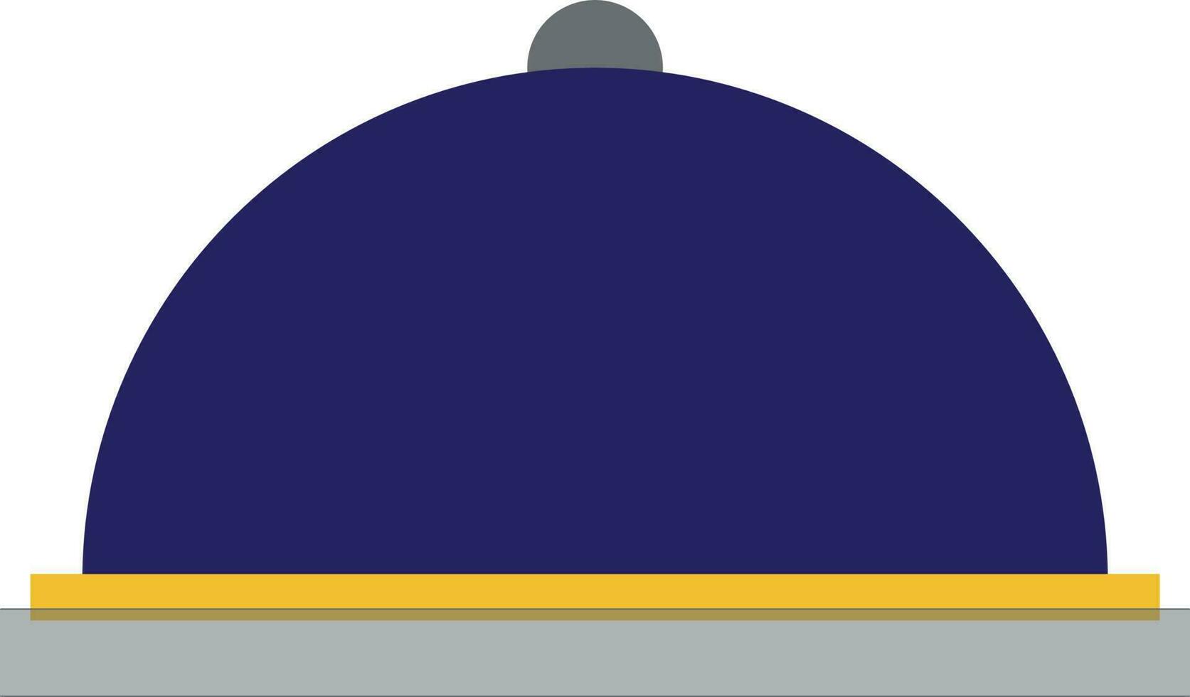 Restaurant cloche in flat style. vector