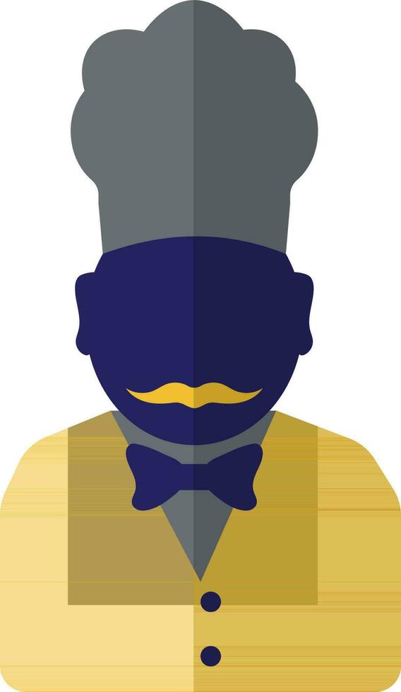 Character of faceless chef. vector