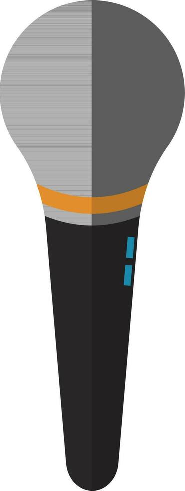 Grey and orange microphone. vector