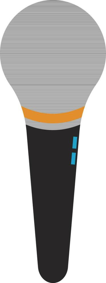 Grey and orange microphone. vector