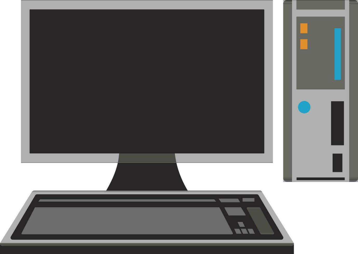 gris computadora y UPC. vector