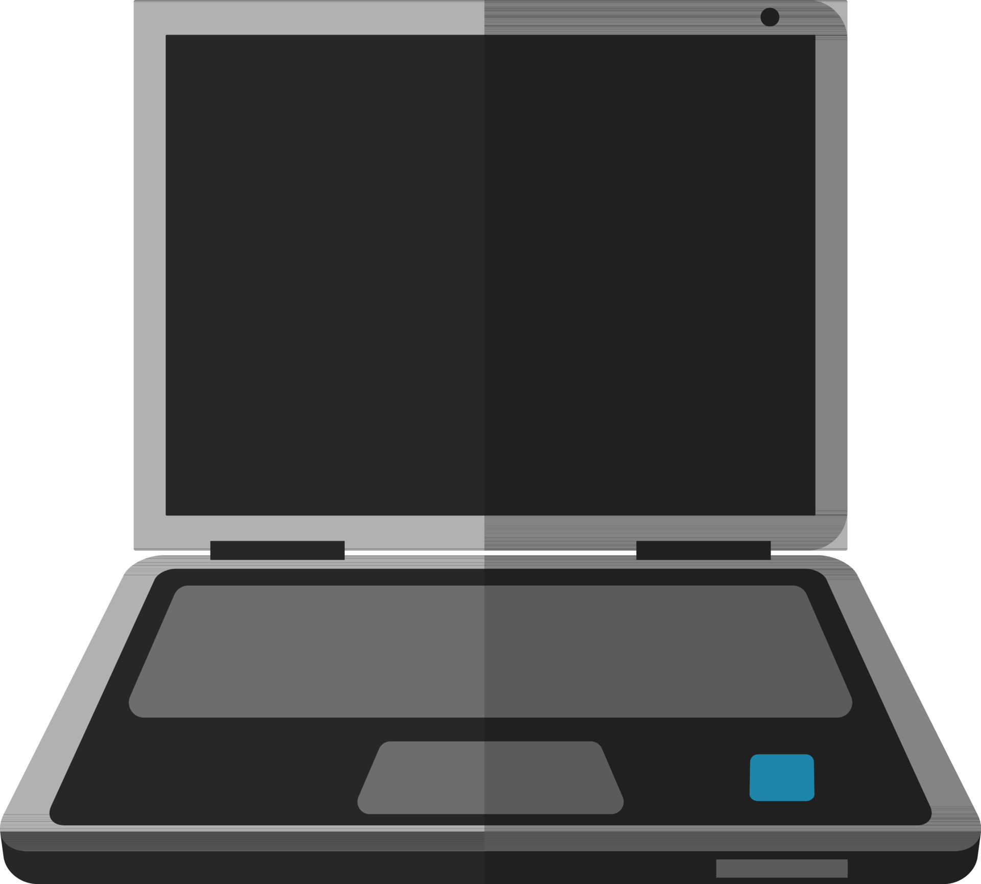 Illustration of grey laptop. 24325597 Vector Art at Vecteezy