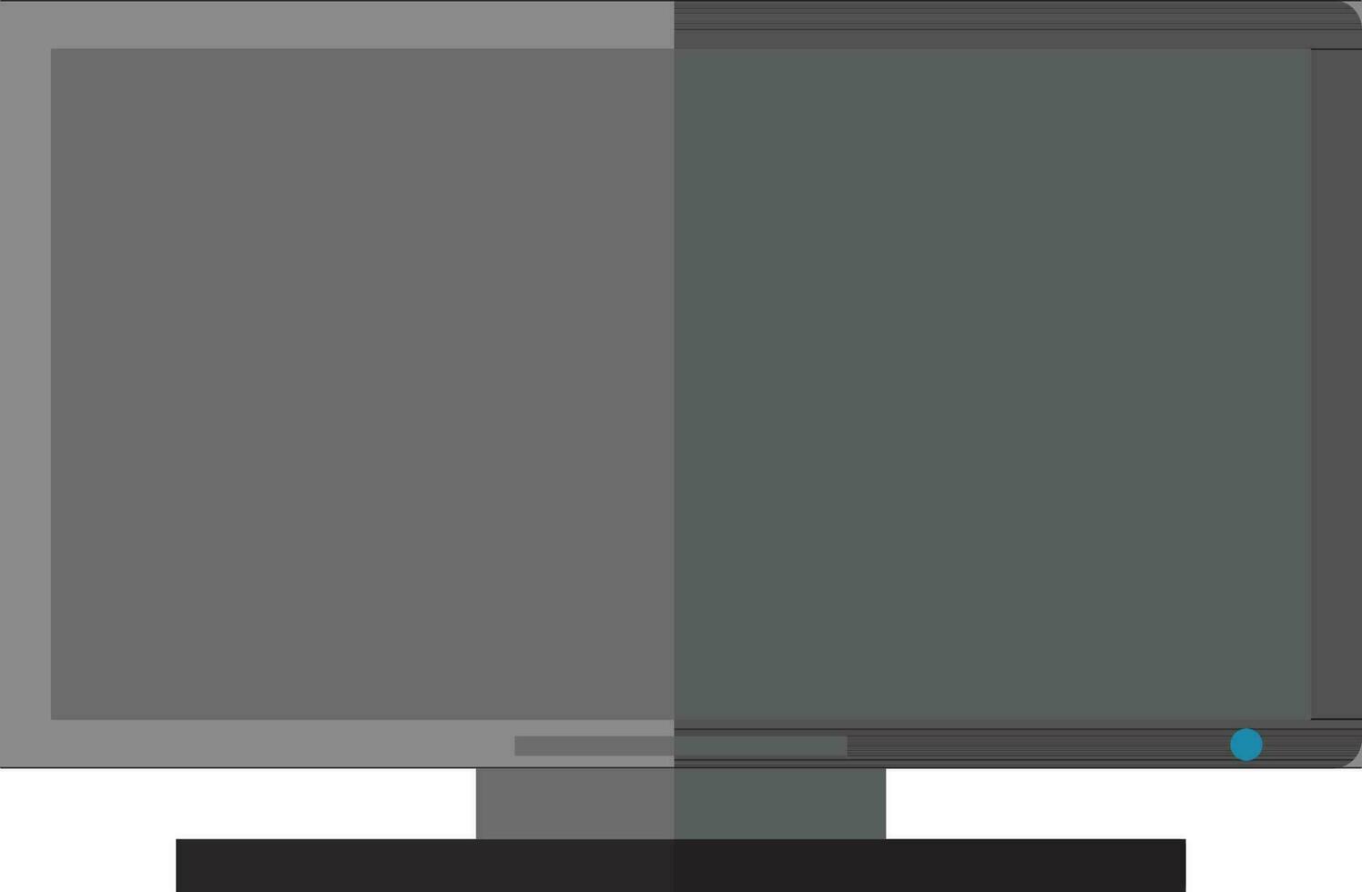 Blank computer in grey color. vector