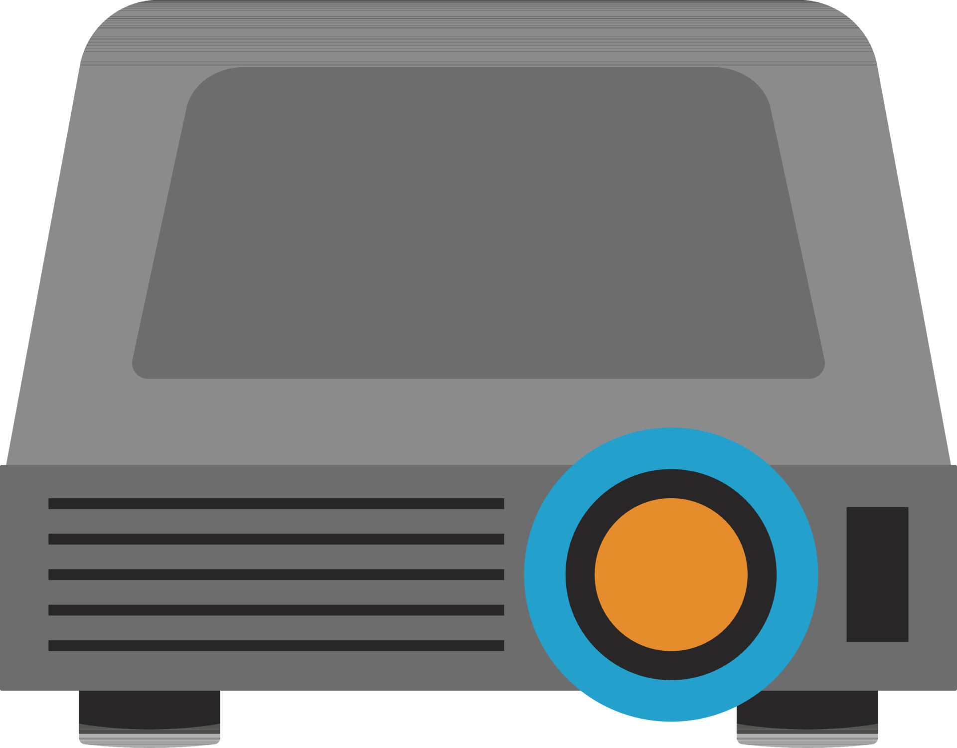 Flat style projector in grey color. 24325623 Vector Art at Vecteezy