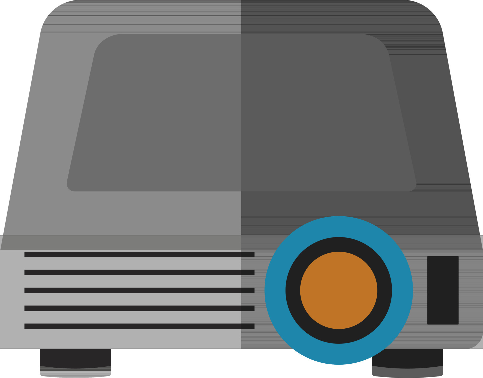 Flat style projector in grey color. 24325626 Vector Art at Vecteezy