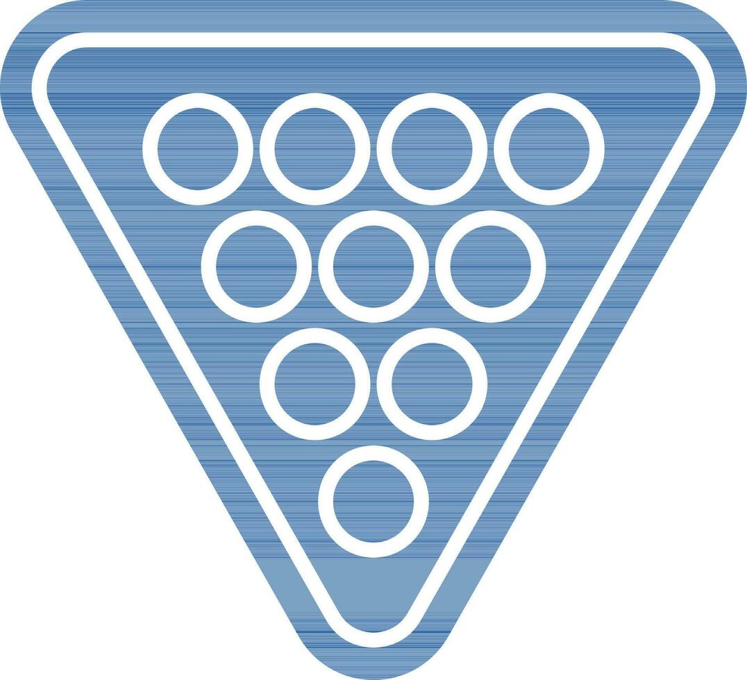 Snooker Icon In Blue And White Color. vector
