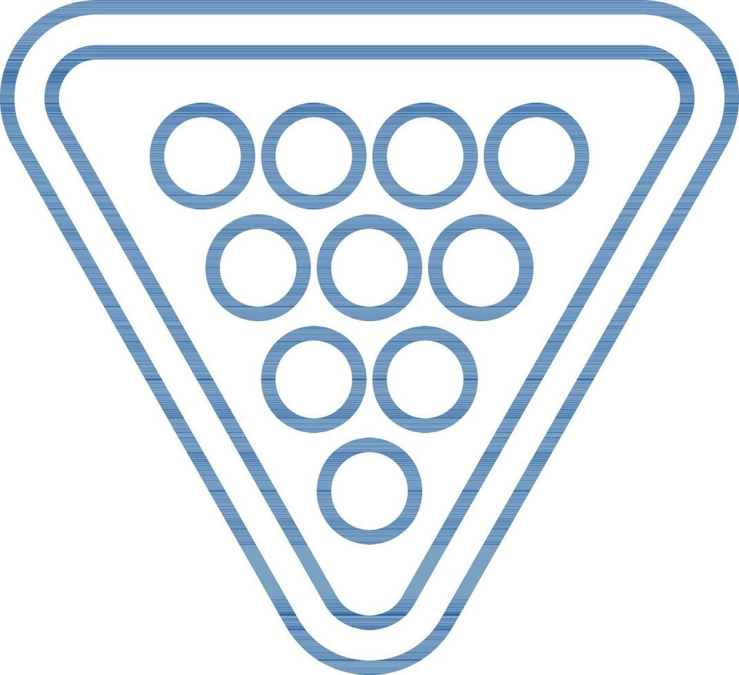 Snooker Icon In Blue Outline. vector