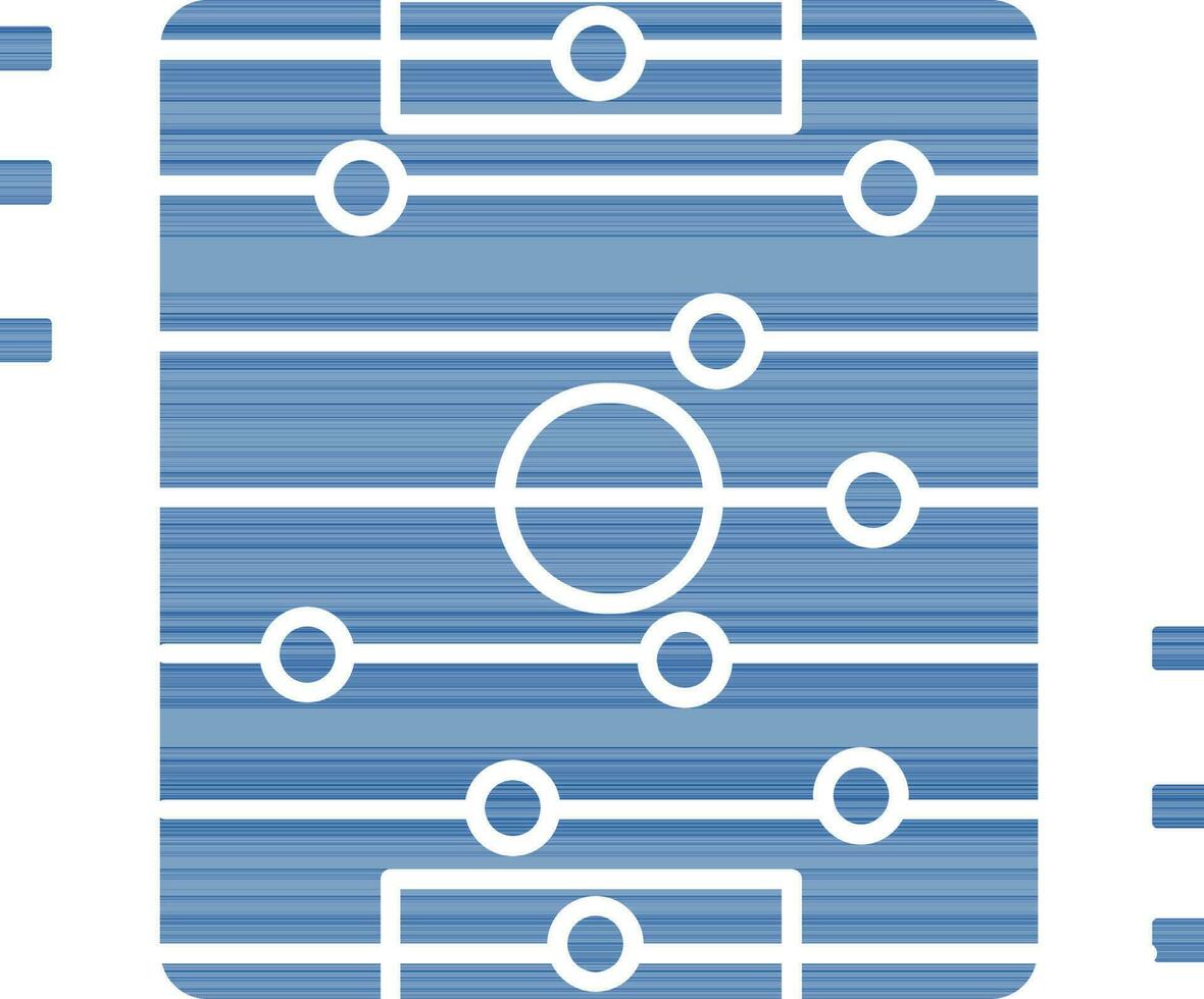 Table Football Icon In Blue And White Color. vector