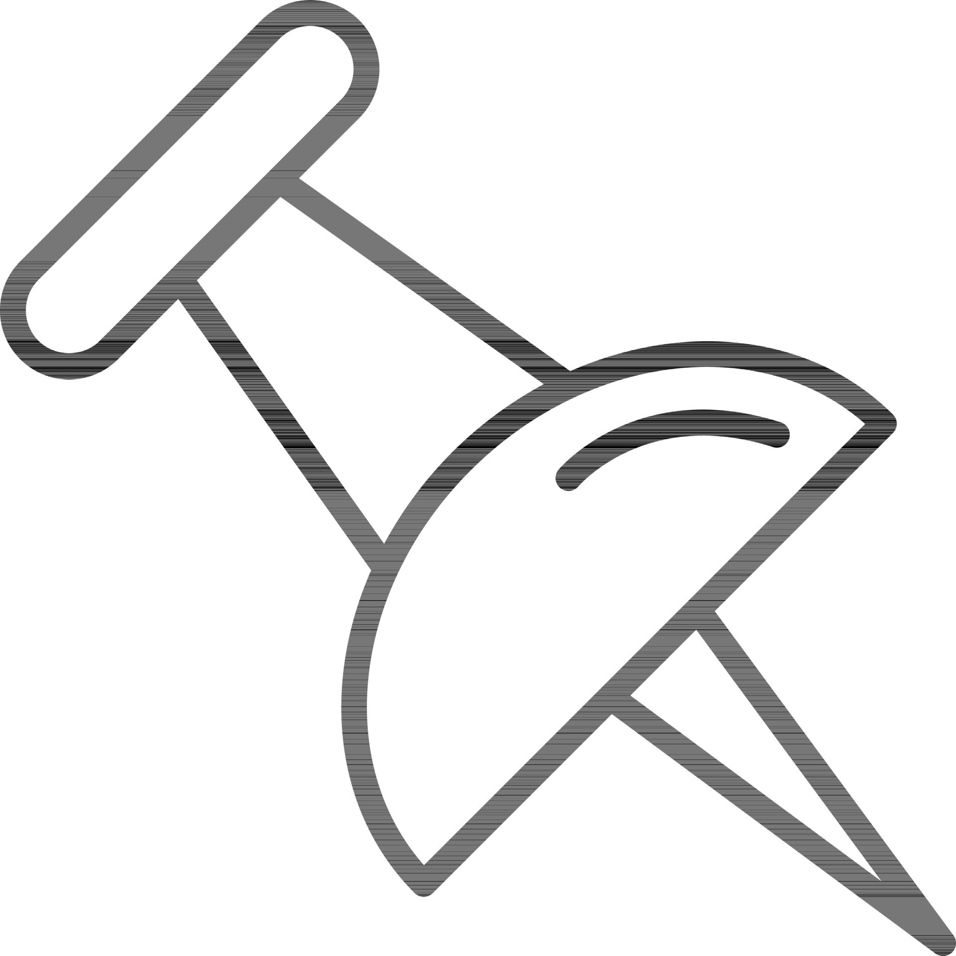 Line Art Illustration of Pushpin Icon In Flat Style. 24325687 Vector