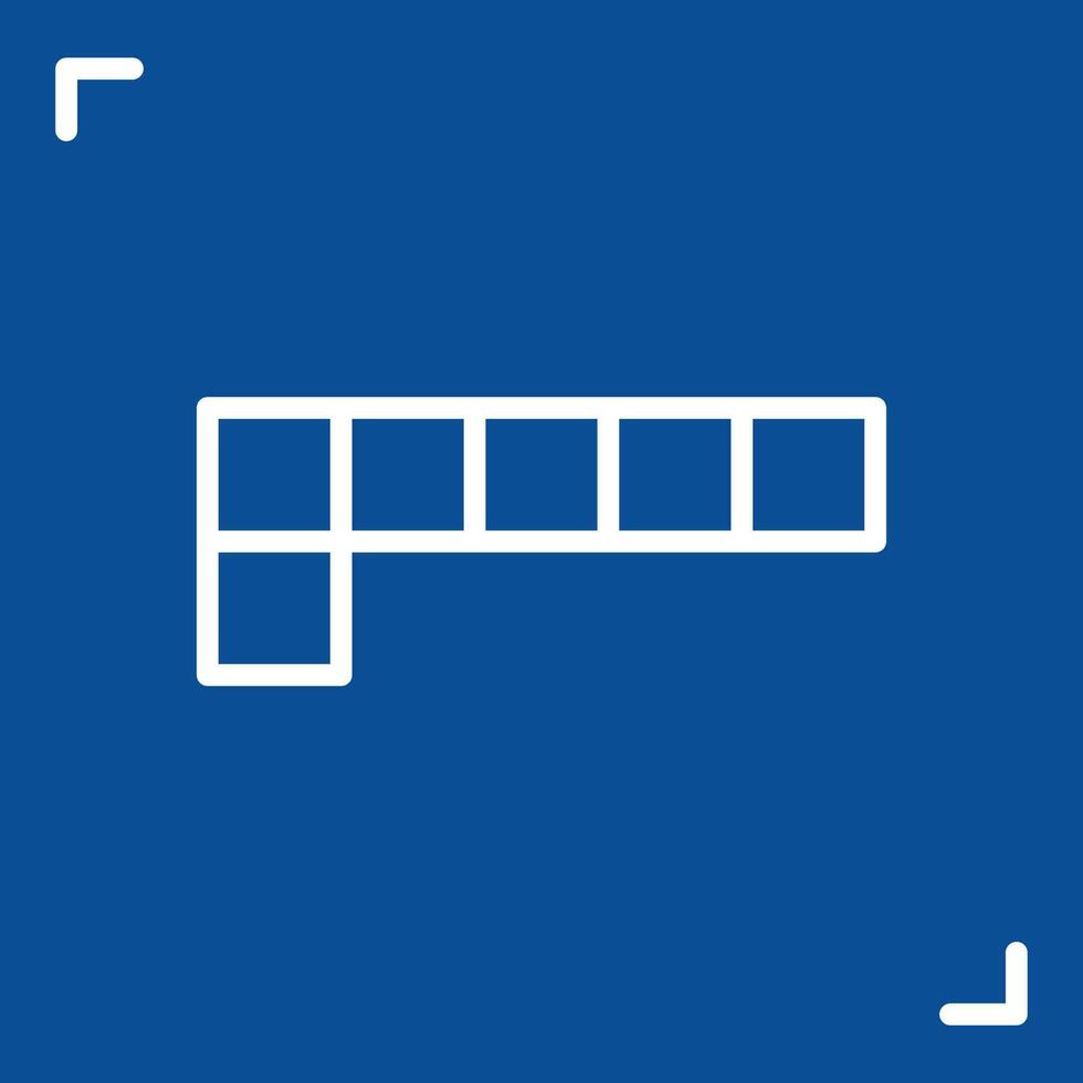 Scrabble Or Snake Game Icon In Blue And White Color. vector