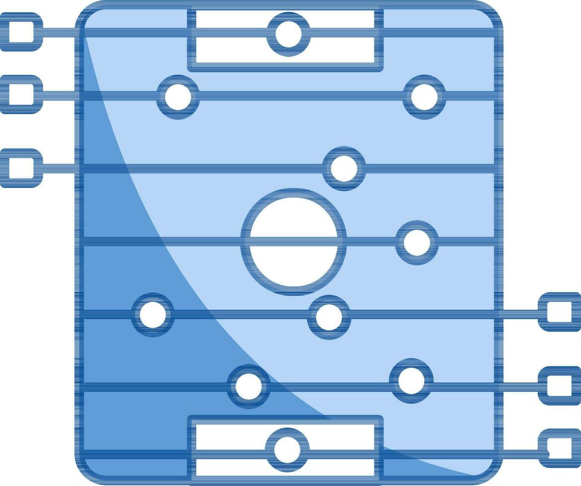 mesa fútbol americano icono en azul y blanco color. vector