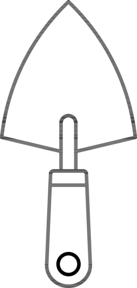 Isolated Shovel or Trowel Icon In Line Art. vector