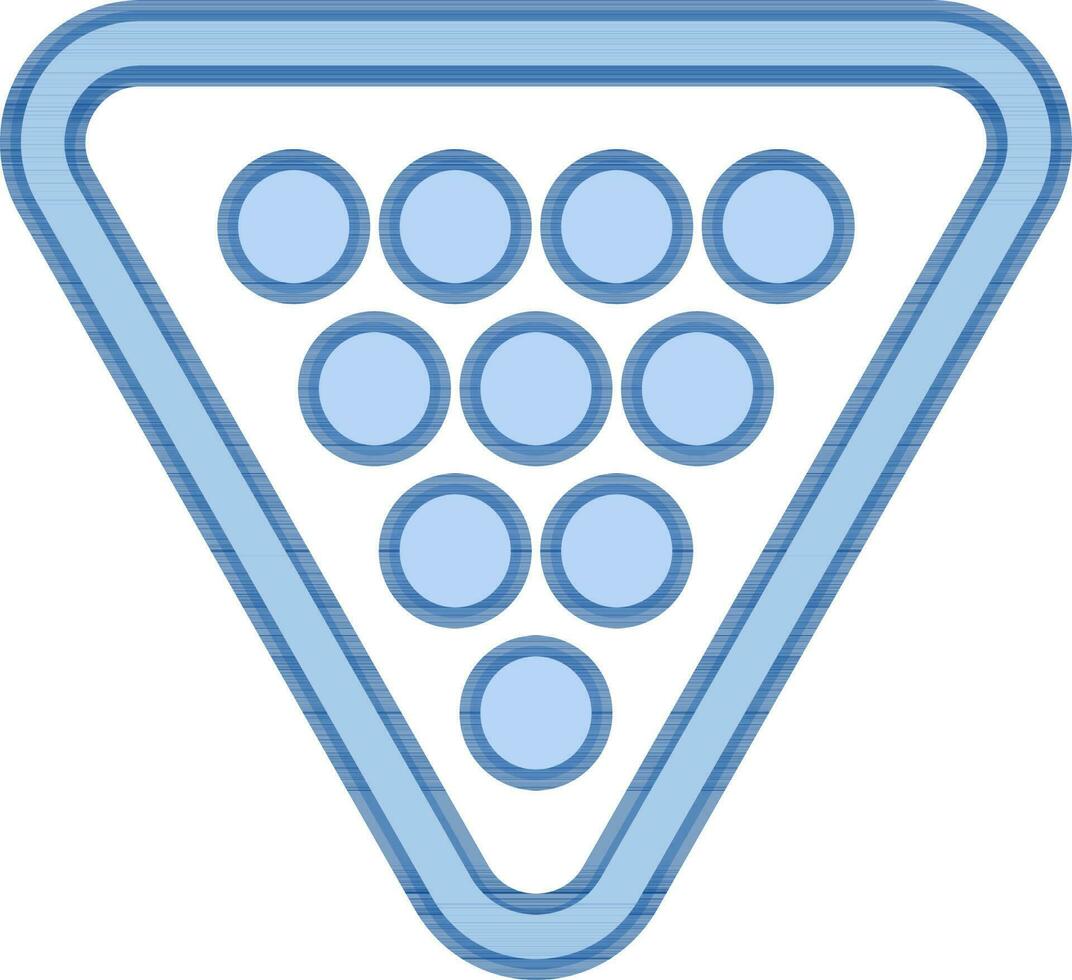 Snooker Icon In Blue And White Color. vector