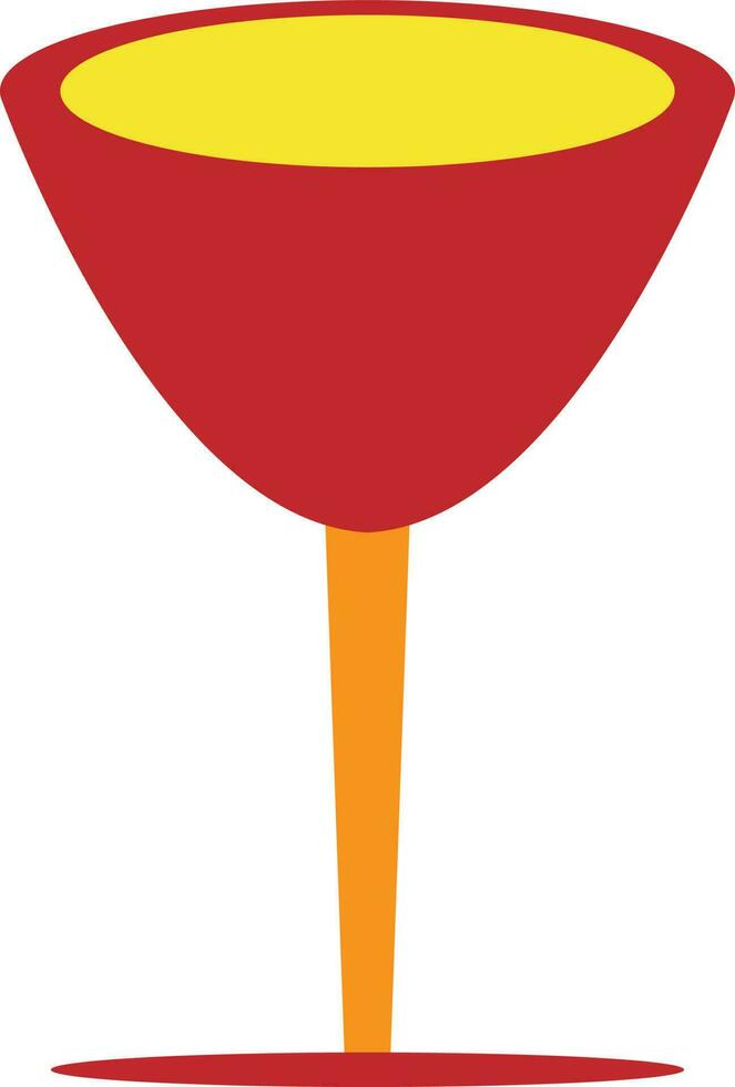 Cocktail glass in red and orange color. vector