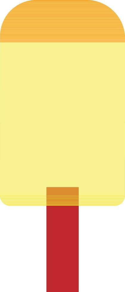 Ice cream in yellow and red color. vector