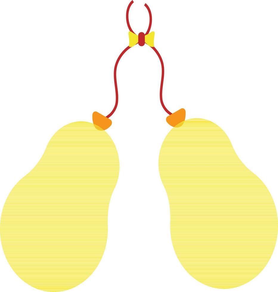Yellow balloons on white background. vector