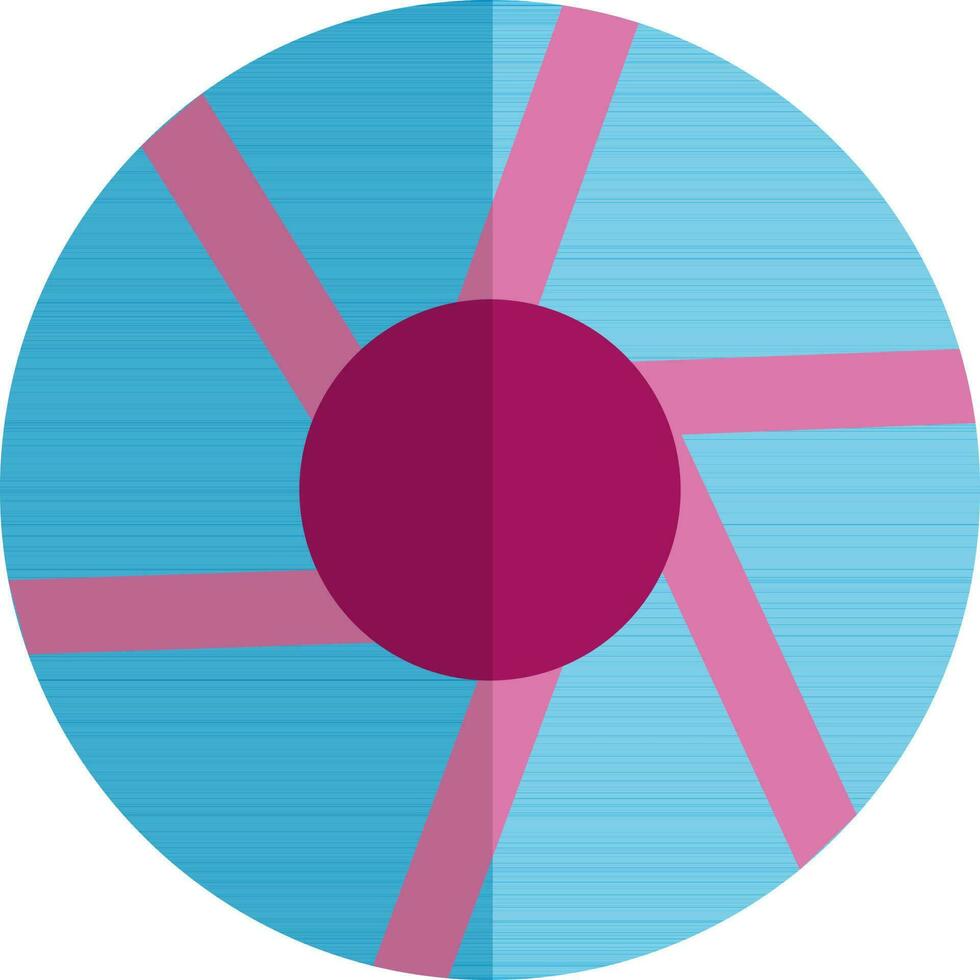 Camera lens made by blue and pink color. vector