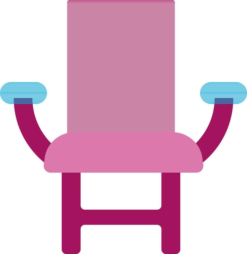 Blank cinema chair in pink color. vector