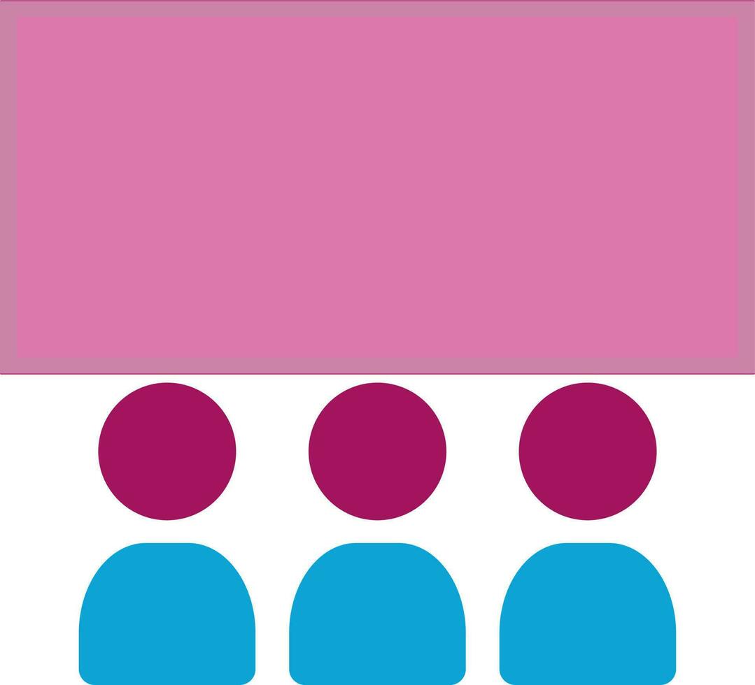 Pink and blue cinema hall. vector