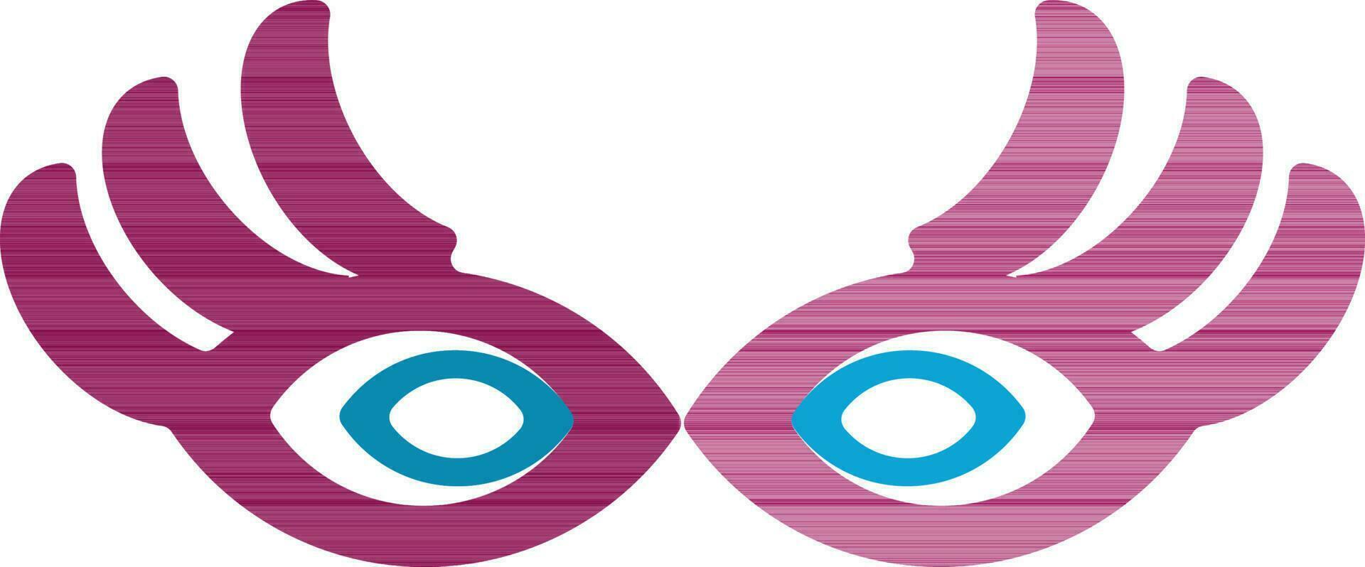 ilustración de un rosado y azul mascarada mascarilla. vector