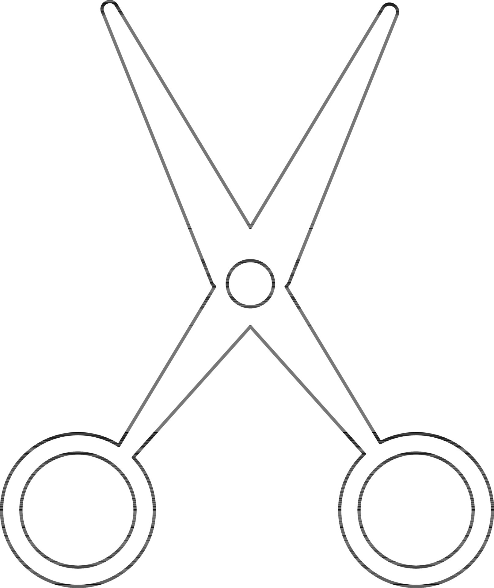 Black line art scissor in flat style. 24326061 Vector Art at Vecteezy
