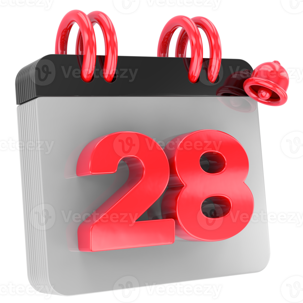 calendar 3d render png