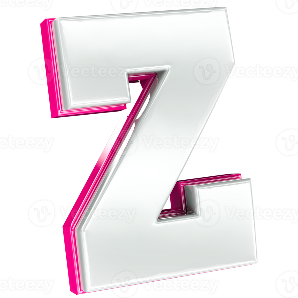 Font Z Pink 3D Render 24326123 PNG