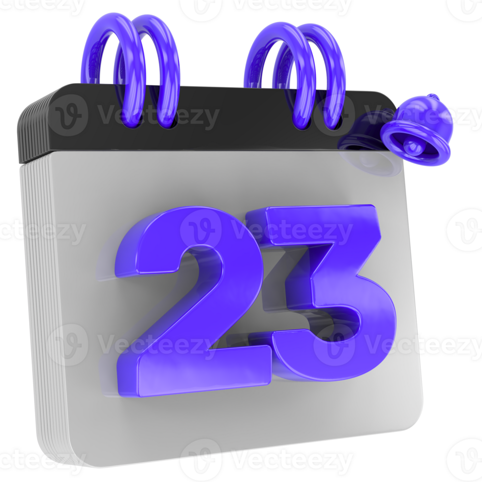 calendar 3d render png