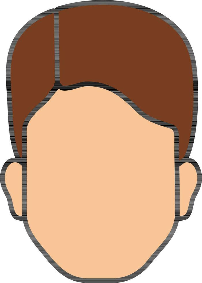 Brown And Orange Color Man Face Icon. 24326167 Vector Art at Vecteezy