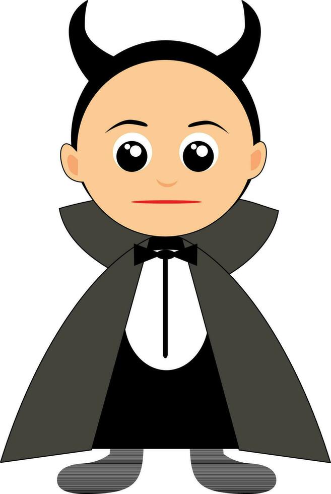 Cartoon character of a vampire in standing pose. vector