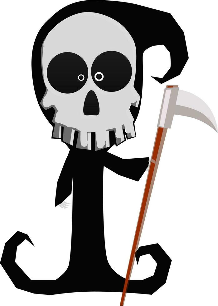 Vector halloween character of gime reaper.