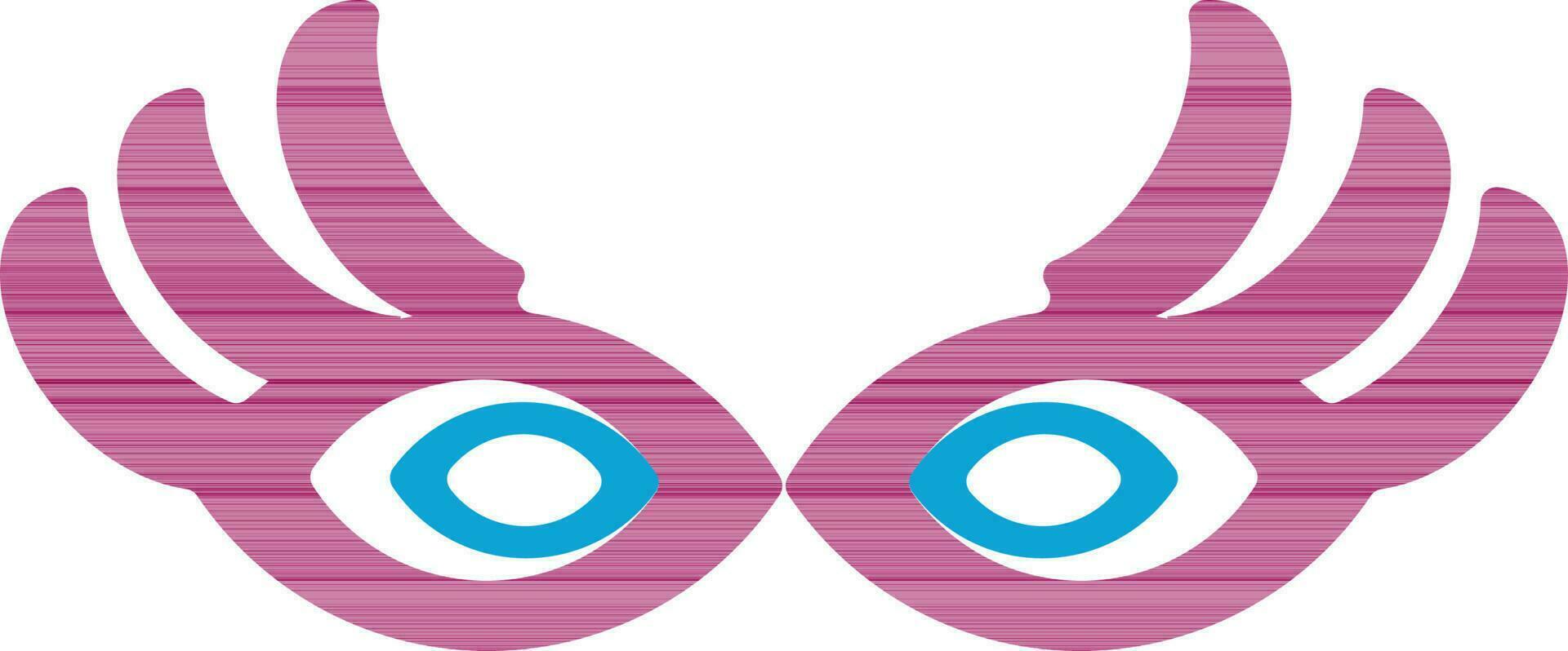 ilustración de un rosado y azul mascarada mascarilla. vector