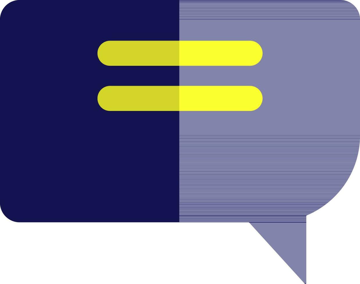 Blank chatting box in blue color. vector