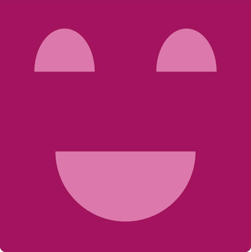 Illustration of a pink smiley mask. vector