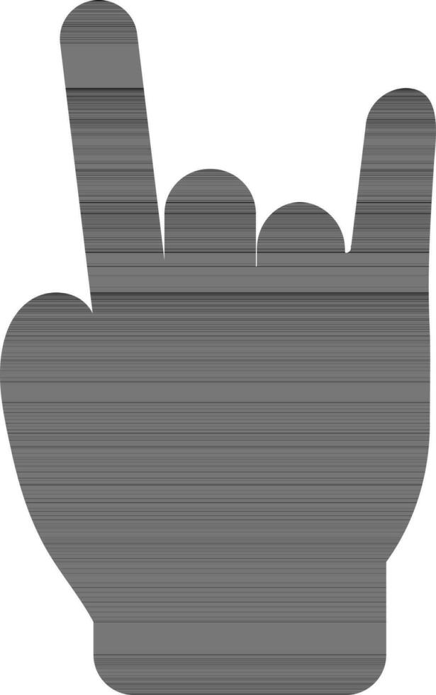 Silhouette of Rock and Roll gesture. vector